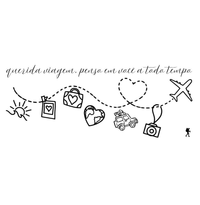 Camiseta Querida Viagem Penso em Voce a Todo Tempo | Caligrafia Minimalista Viagem | Colecao Viciados em Viagem - Imagem 2
