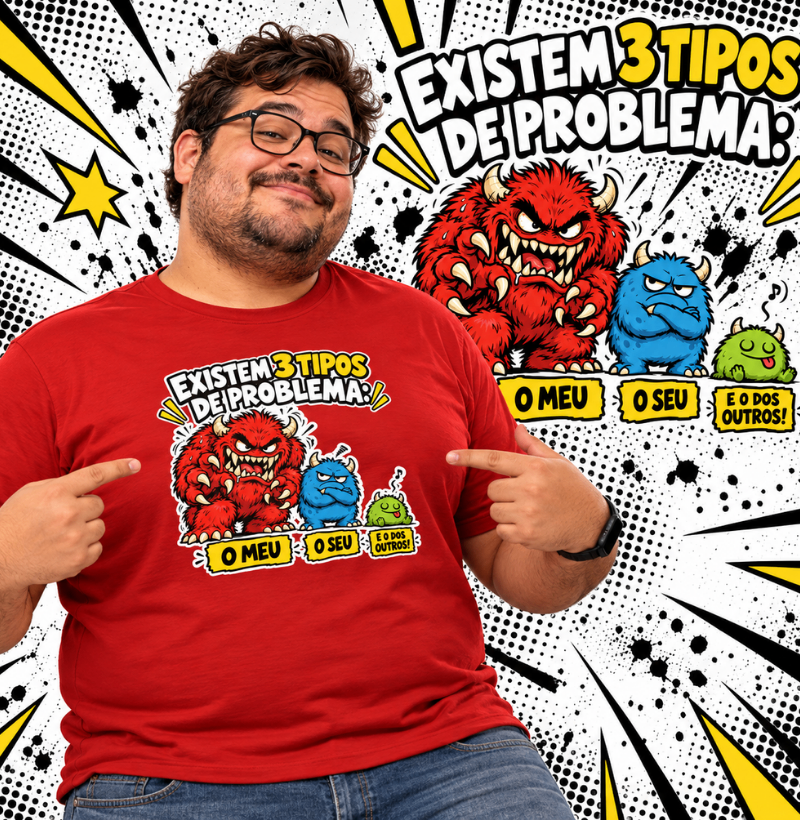 Camiseta Problemas em Algodão - Imagem 4
