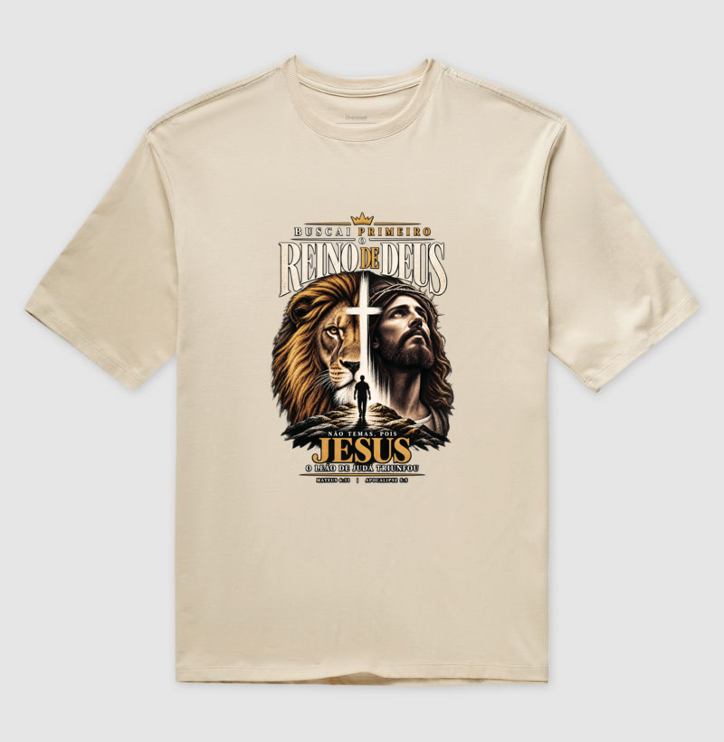Buscai Primeiro o Reino de Deus — Camiseta Oversized - Imagem 3
