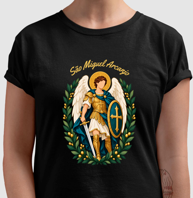 Camiseta São Miguel Arcanjo — Força da Fé - Imagem 3