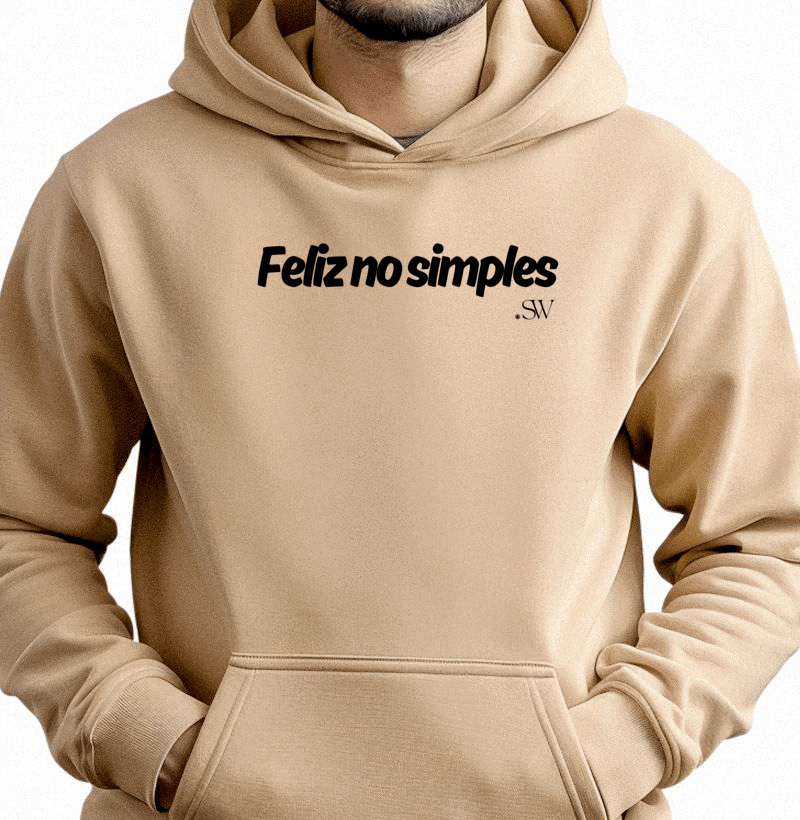 Hoodie Moletom | Feliz no Simples | Essência Minimalista - Shutter Wear SW 02 - Imagem 2