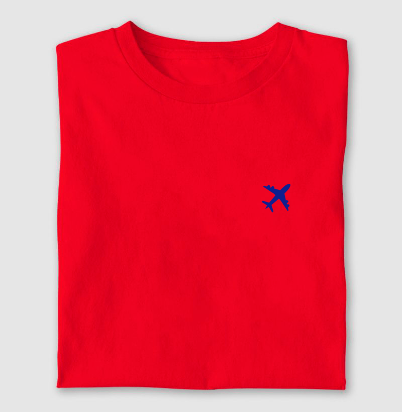 Camiseta Minimalista - avião azul escuro - Imagem 3