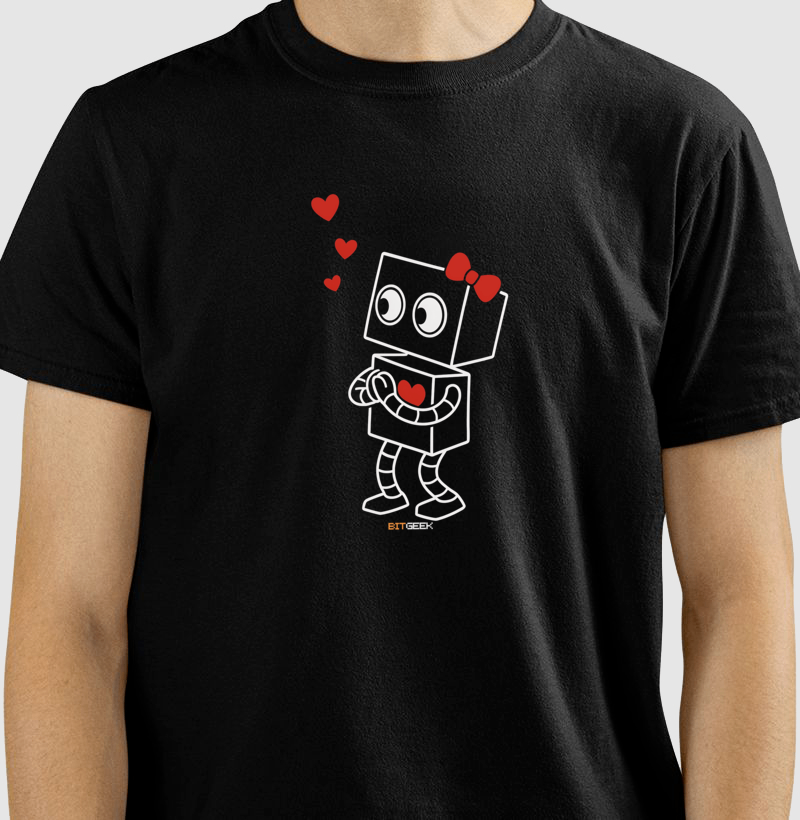 Camiseta Casal Robô Coração - Imagem 2