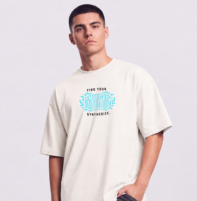 FIND YOUR MUSIC — Camiseta Oversized - Imagem 3
