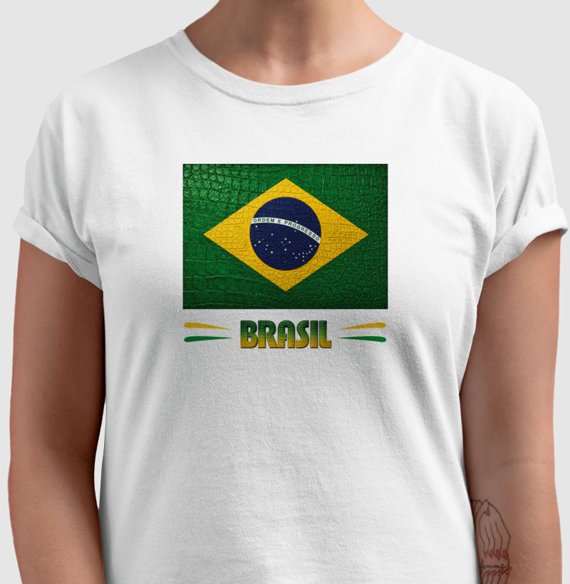 Camiseta Bandeira do BR estilizada (Masculina e Feminina) - Imagem 3