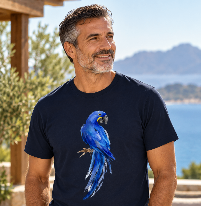 Camiseta Arara-Azul – Aves do Brasil Algodão Peruano - Imagem 2