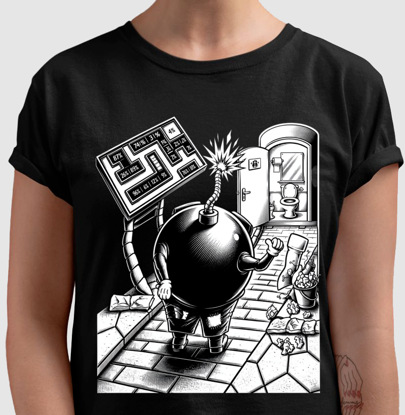 Camiseta Bomber Preto e Branco - Imagem 4