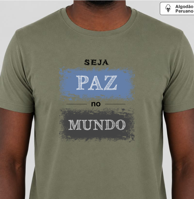 Seja Paz • No Mundo (algodão peruano) - Imagem 4