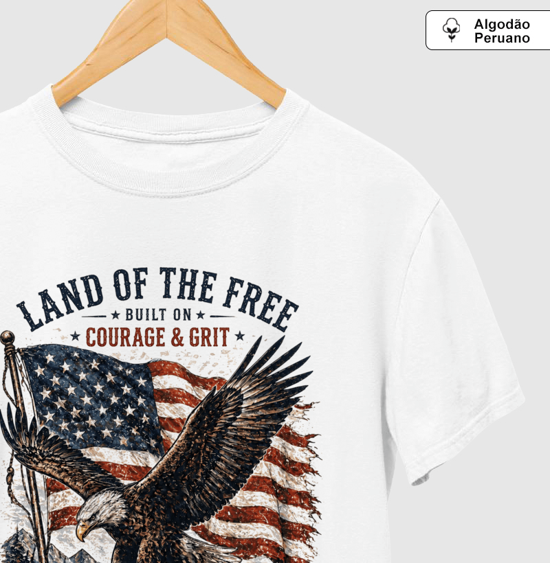 Country Masculina Land of the Free – Eagle & Flag - Imagem 2