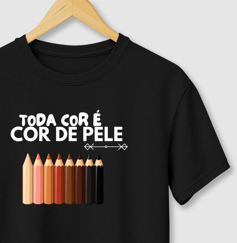 Camiseta Toda Cor é Cor de Pele — Lápis - Imagem 3