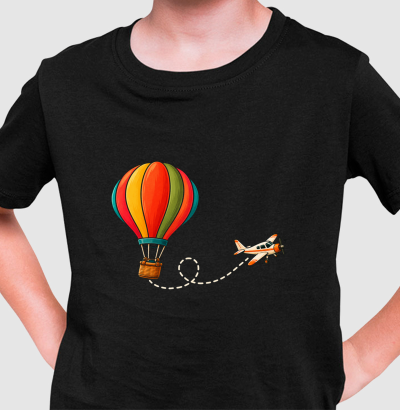 Camiseta Infantil | Viagem Imaginária 🎈✈️ - Imagem 2