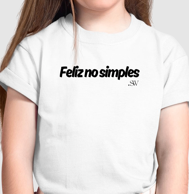 Camiseta Infantil | Feliz no Simples | Essência Minimalista - Shutter Wear SW 02 - Imagem 3