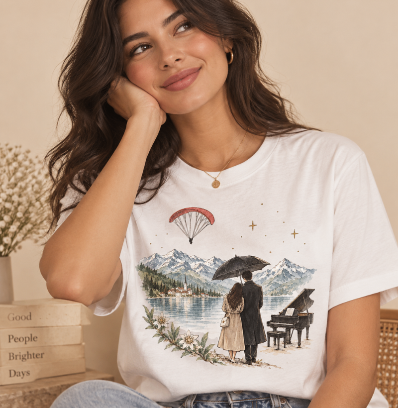 Camiseta Parapente, Piano e Suíça - Imagem 2