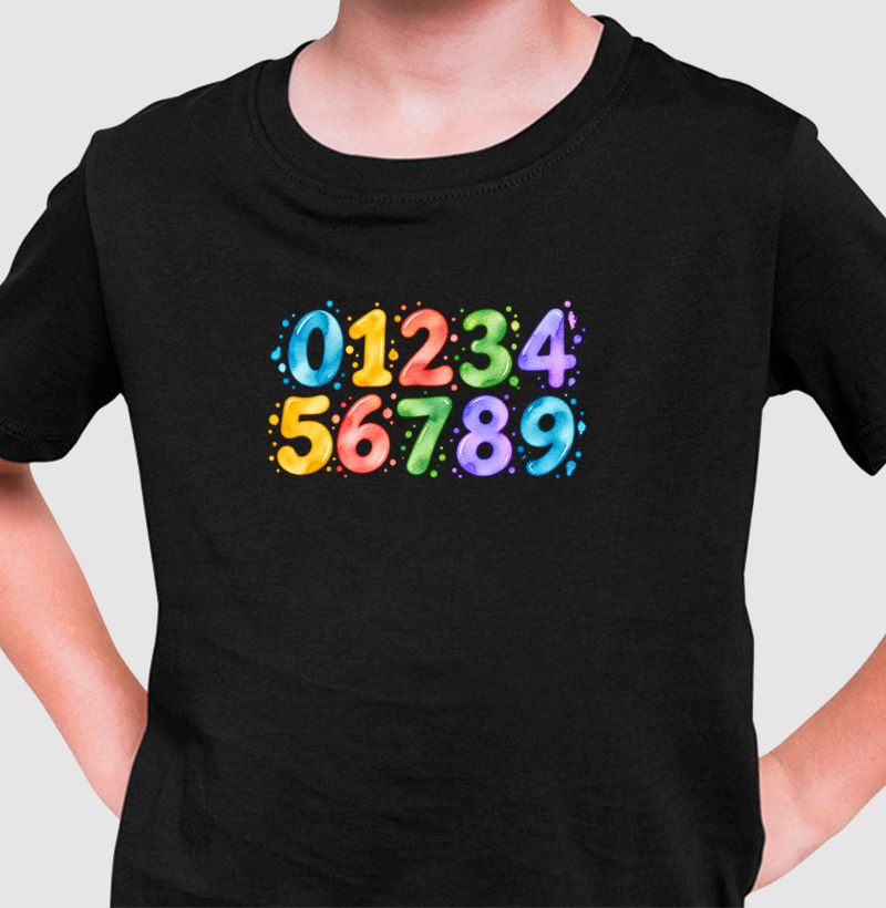 Camiseta Infantil Números em Cores - Imagem 2