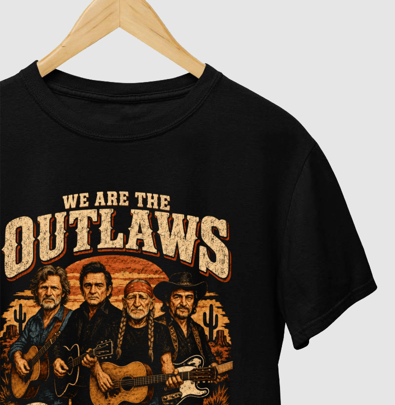 Country Masculina We Are The Outlaws Riding The Line - Imagem 2