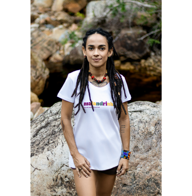  Camiseta Malandrinha. Coleção Reggae.  Masculino e feminino. Algodão Premium. - Imagem 3
