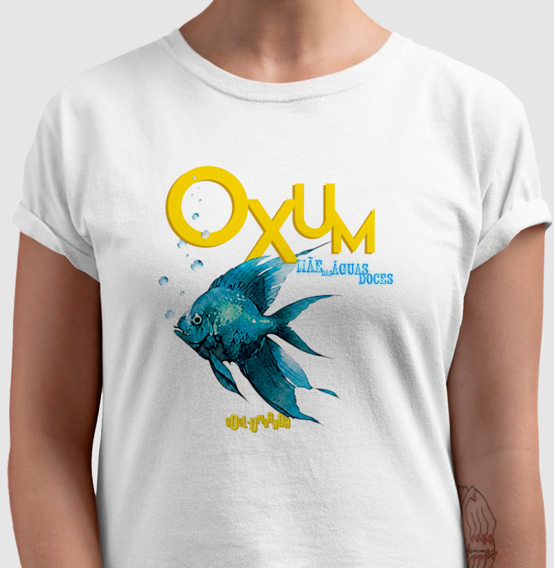 camiseta OXUM mãe das águas doces masculina - Imagem 3