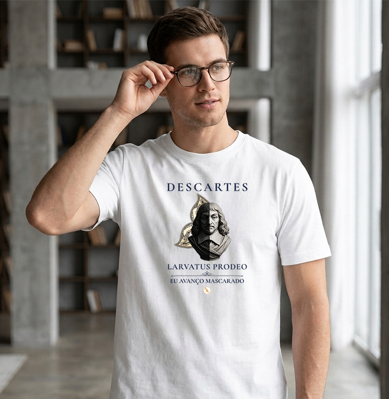 Camiseta A Máscara da Razão | Descartes - Imagem 2