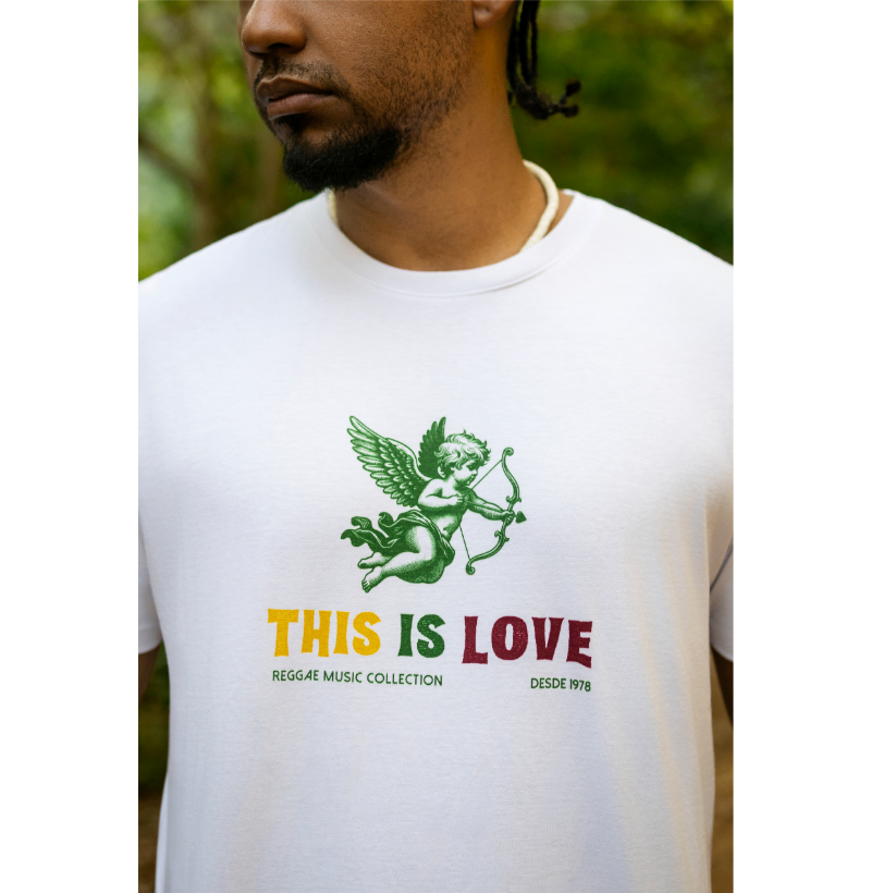 Camiseta This Is Love! Coleção Reggae.  Masculino e feminino. Algodão Premium. - Imagem 3