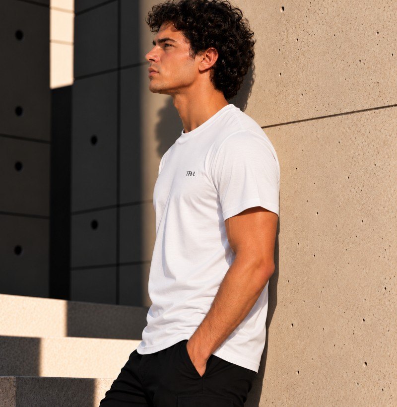 TRM Timeless Tee White Black Logo - Imagem 3