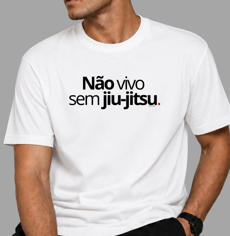Camisetas Casal Jiu-Jitsu | Não Vivo sem Jiu-Jitsu (valor unitário) - Imagem 2