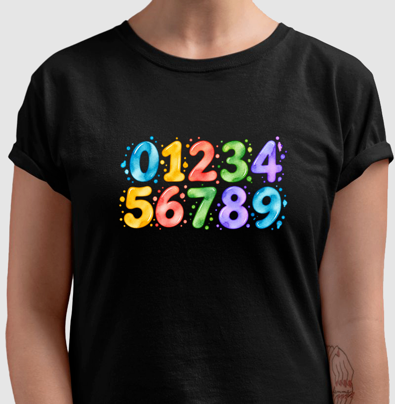 Camiseta Números em Cores - Imagem 3