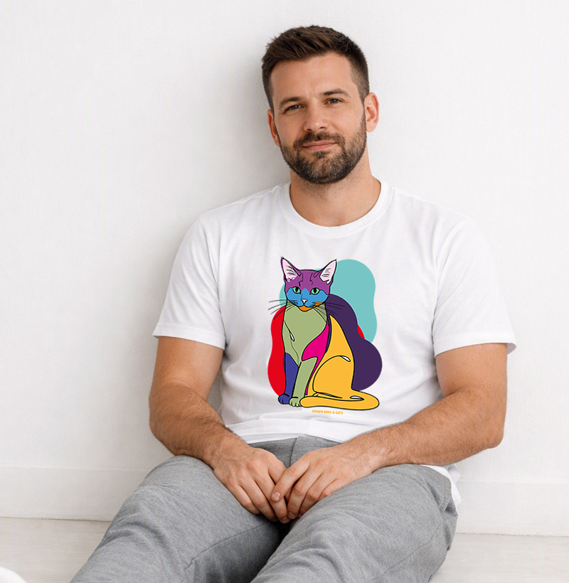 Gato e fundo coloridos - Imagem 2