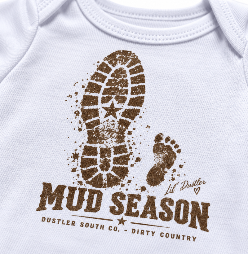 Body Bebê Unissex Mud Season – Lil’ Dustler Country 100% Algodão - Imagem 3