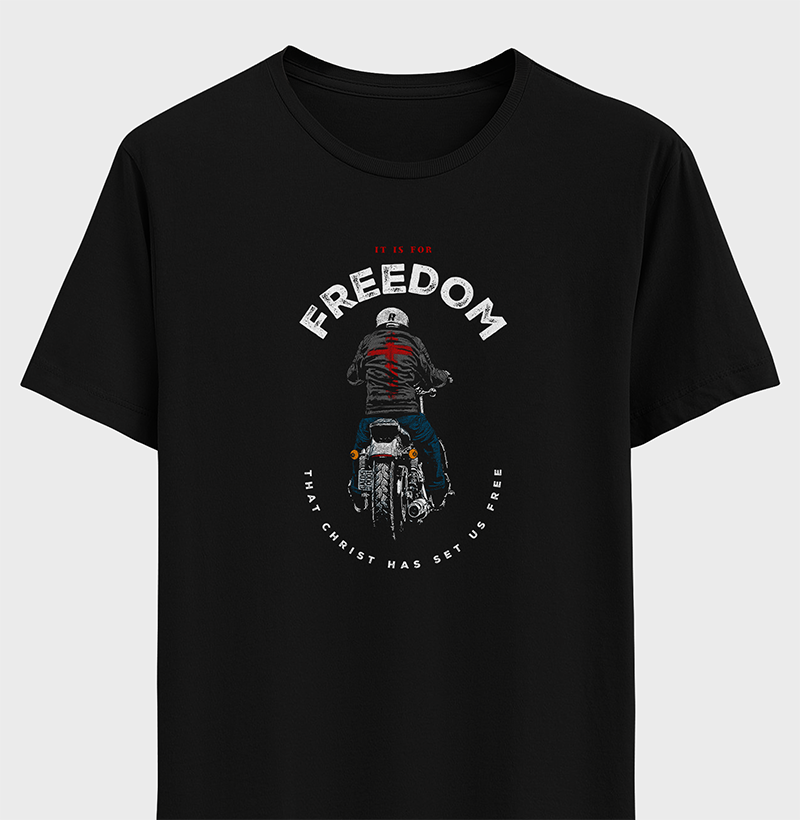 Camiseta FREEDOM (Gálatas 5) - Algodão Peruano - Imagem 2