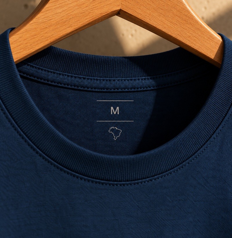 Camiseta Básica Masculina Azul Marinho Born to Move TRM Timeless - Imagem 4