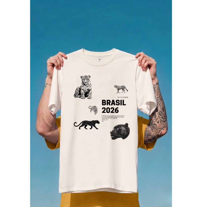 Camiseta Brasil 2026 – Grafismo Fauna & Flora - Imagem 2