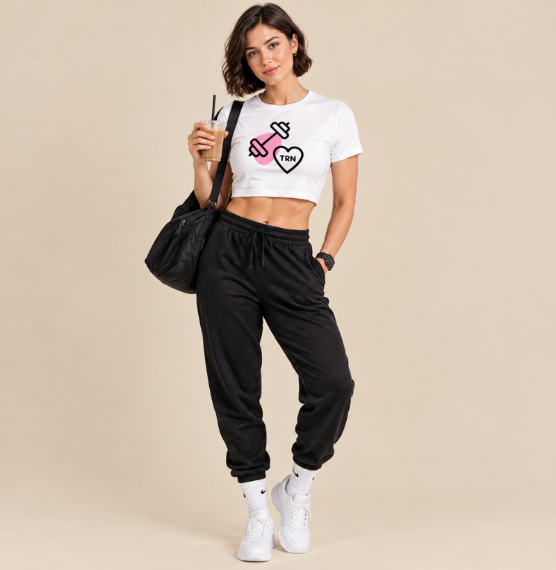 Cropped Amor pelo TRENO – TRN | Cropped Fitness Feminino para Academia e Lifestyle - Imagem 3