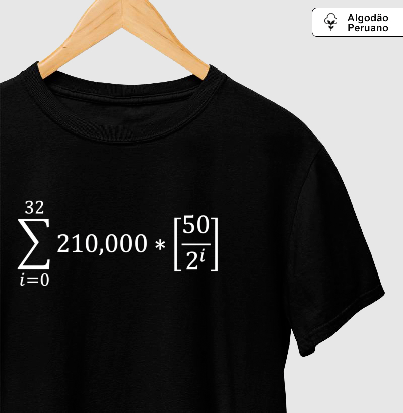 Camiseta Bitcoin Fórmula Algodão Peruano - Imagem 4