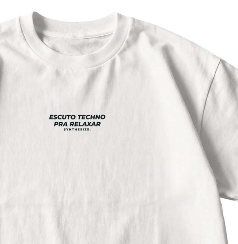 ESCUTO TECHNO PRA RELAXAR — Camiseta Oversized - Imagem 3