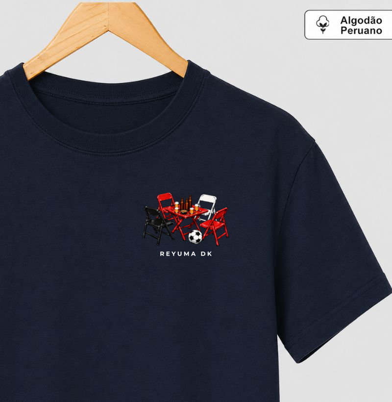 "Boteco e Resenha"- Futebol - Camiseta Algodão Peruano Masculina, Feminina e Babylook - Imagem 2