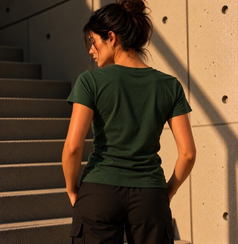 Camiseta Básica Feminina Verde Born to Move TRM Timeless - Imagem 2