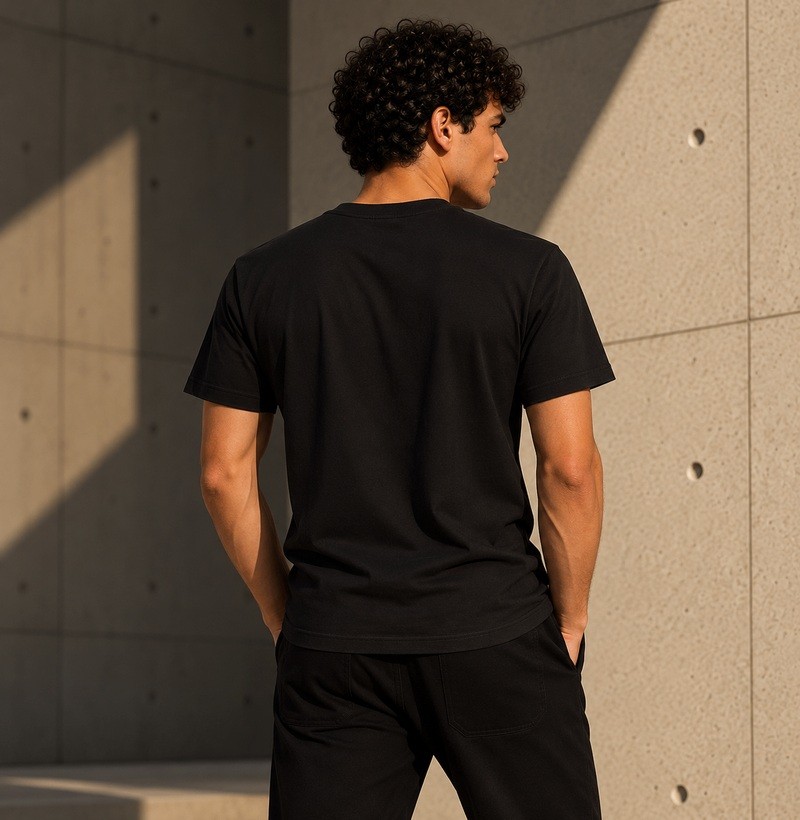 Camiseta Básica Masculina Preta Born to Move Frase Branca TRM Timeless - Imagem 3