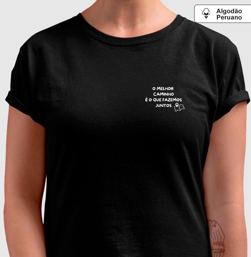 Camiseta Algodão Peruano | O melhor caminho é o que fazemos juntos. 🗺️❤️ - Imagem 3
