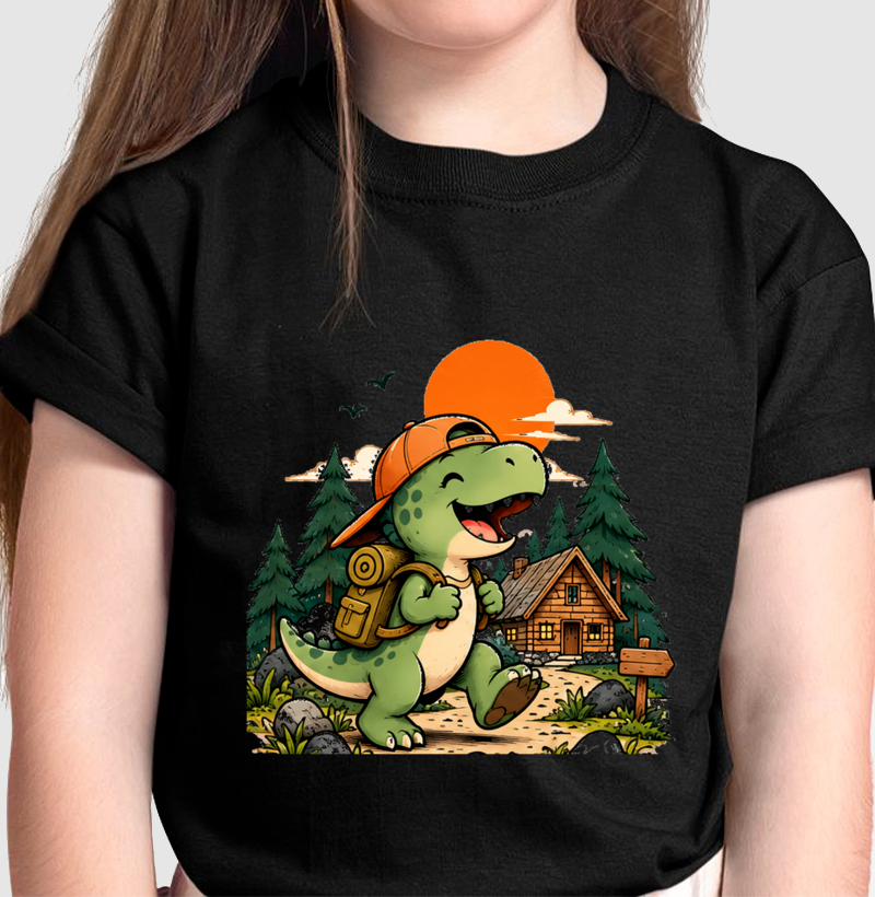 Camiseta Infantil | Dinossauro Aventureiro - Imagem 2