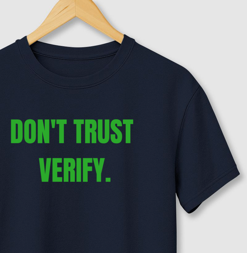 Camiseta Bitcoin Não Confie Verifique - Imagem 3