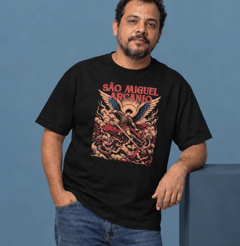São Miguel Arcanjo Defensor Celestial - Algodão Peruano - Imagem 2