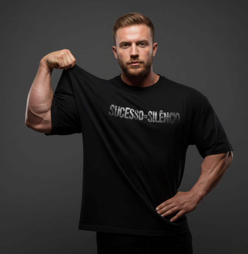 Camiseta Oversized Sucesso = Silêncio - Imagem 2