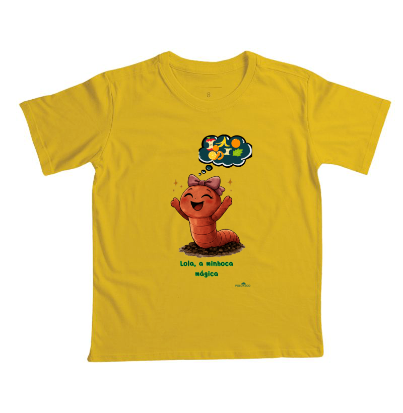 Camiseta Infantil Lola, a minhoca que fazia mágica - Imagem 2