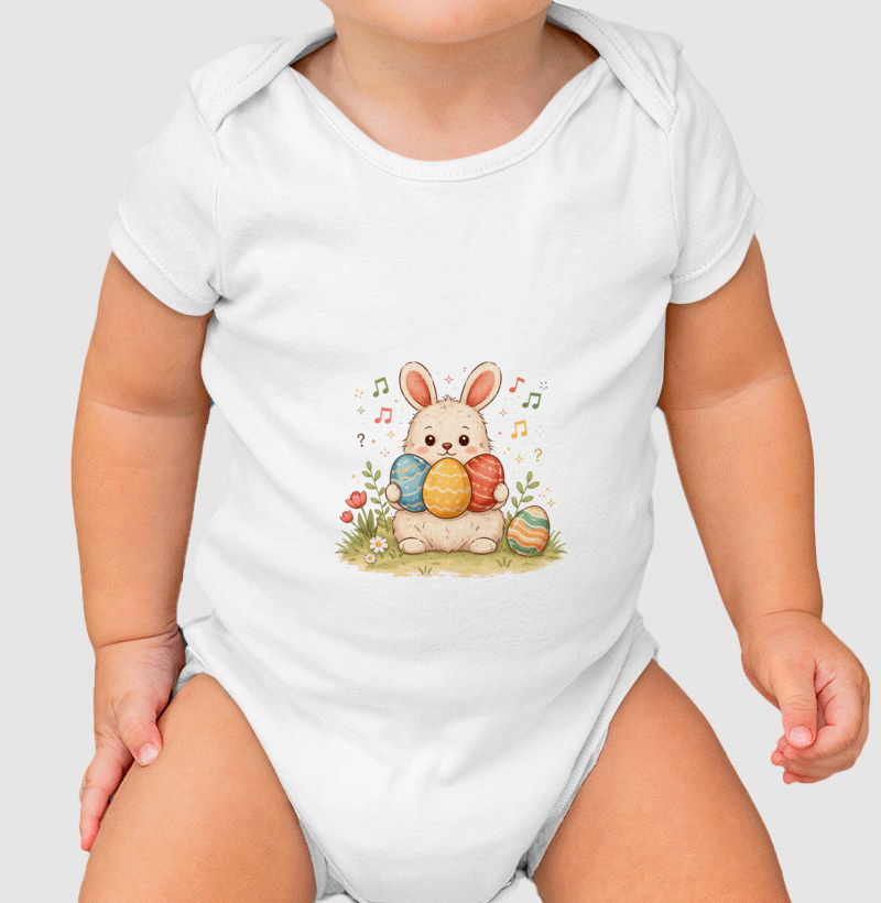Body Infantil Coelhinho da Páscoa - Imagem 2