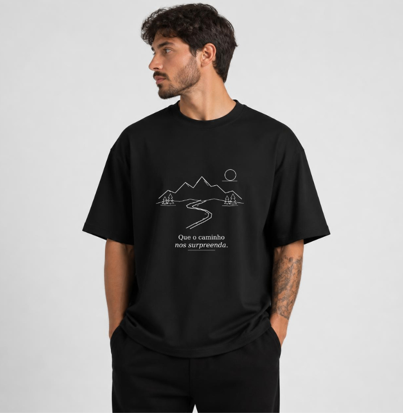 Camiseta Oversized | Unissex | Que o caminho nos surpreenda - Imagem 3
