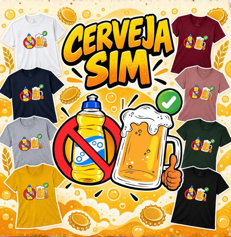 Camiseta Cerveja Sim em Algodão - Imagem 2