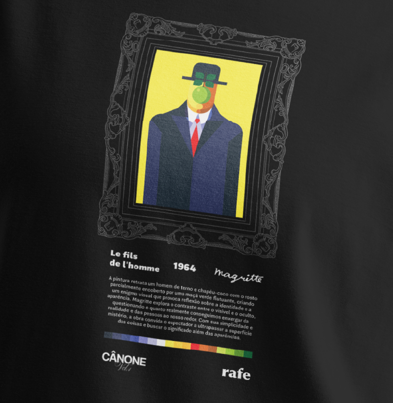 Camiseta Le fils de l'homme - René Magritte - Edição Museu - Imagem 2