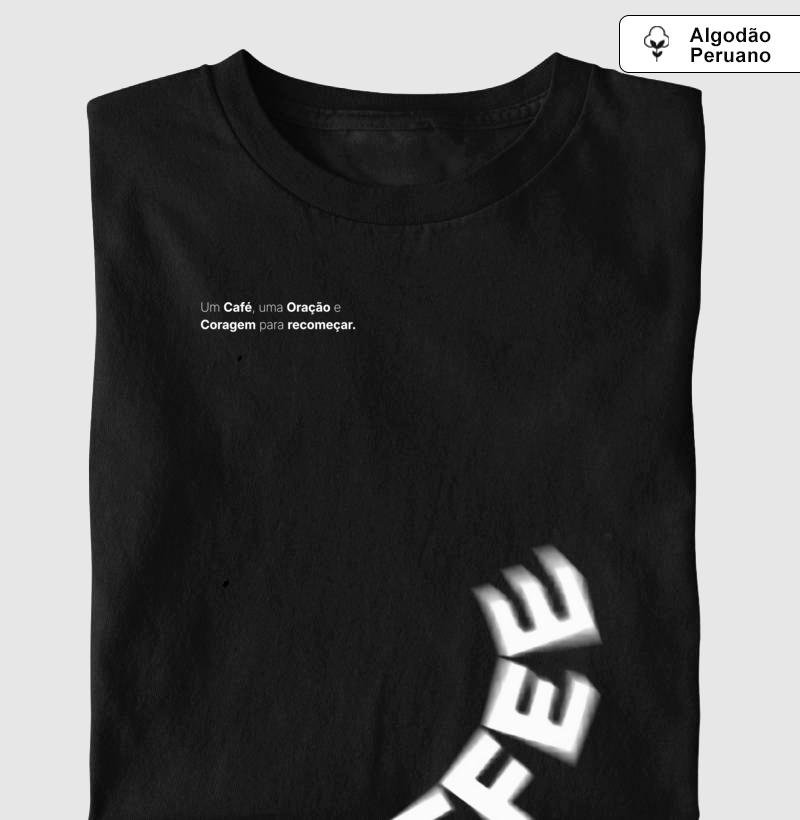 Camiseta Café & Recomeço — Algodão Peruano - Imagem 2