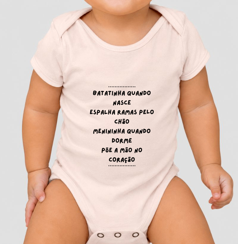 Body Infantil Batatinha - Letras Pretas - Imagem 4