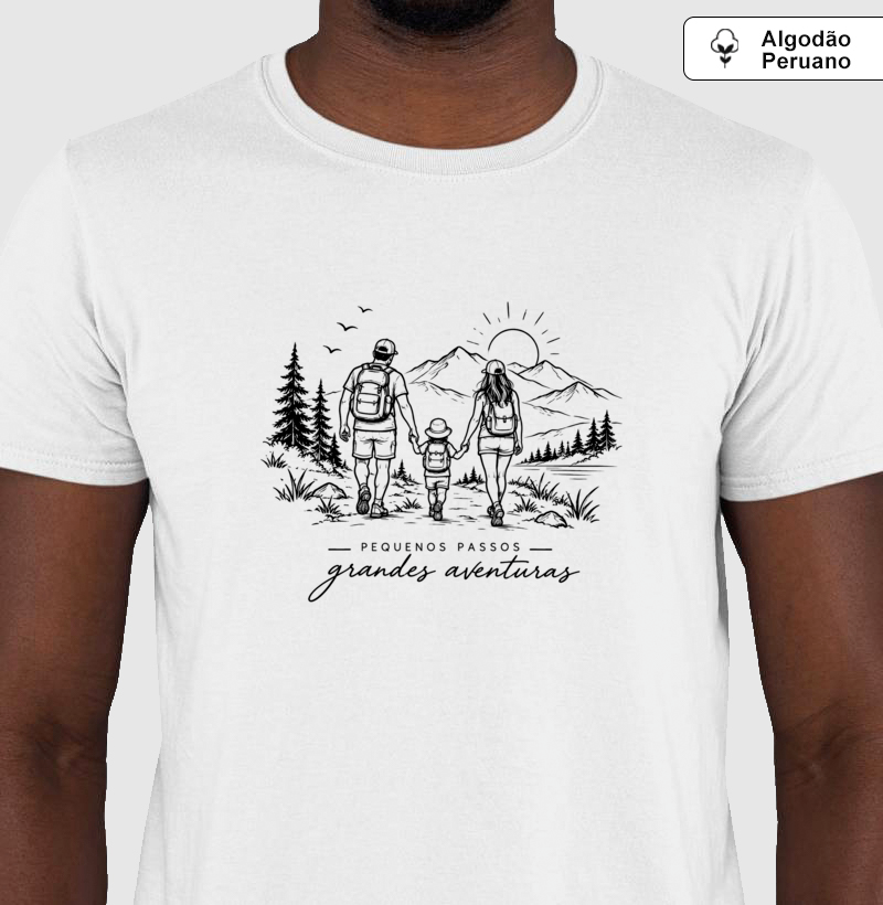 Camiseta Algodão Peruano | Pequenos Passos - Grandes Aventuras - Imagem 2